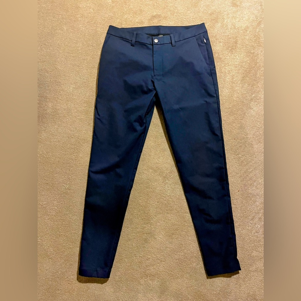 Lululemon Smooth Twill Chinos (Navy, Skinny Fit)